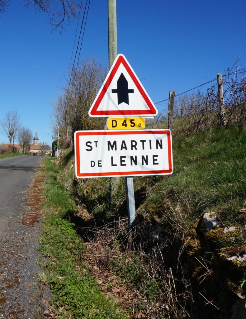 Panneau entrée Saint Martin de Lenne